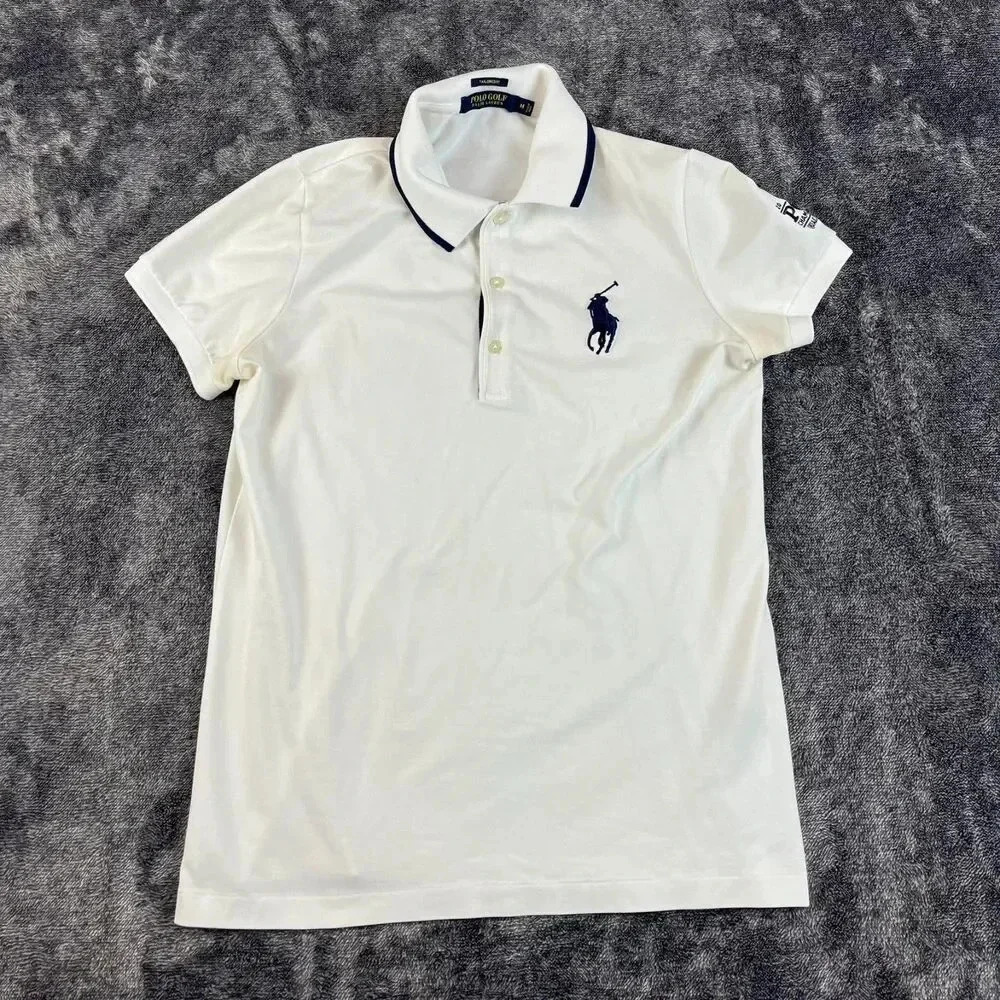 SOLD Polo Golf Ralph Lauren Large Pony Quail Hollow PGA Champion Polo Sz M Golf